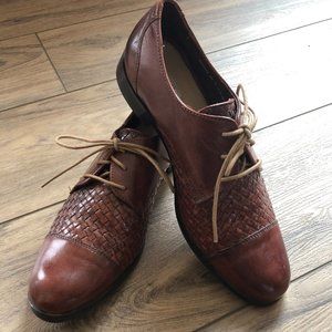 Women's Cole Haan Leather Weave Oxfords